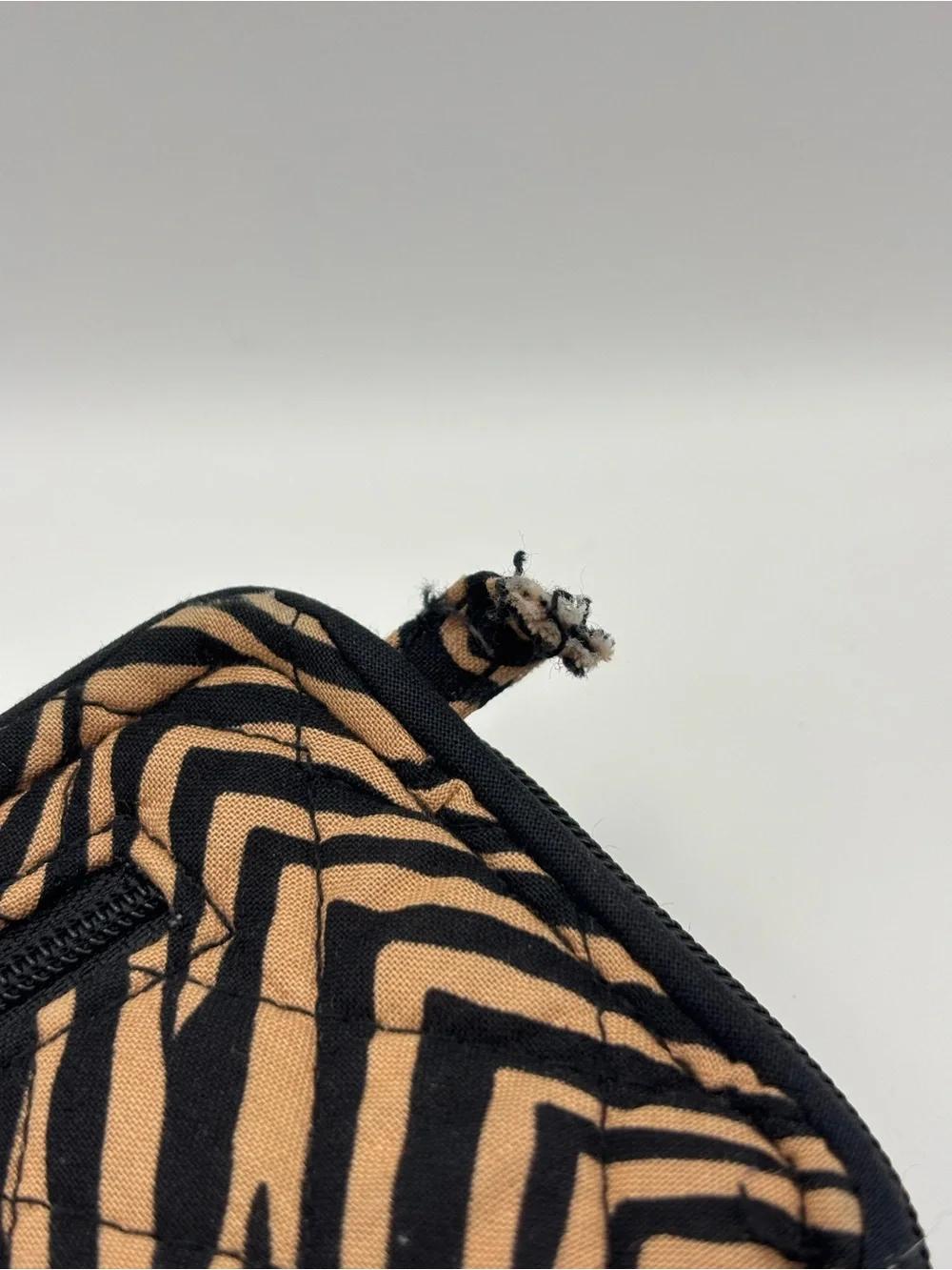 Vera Bradley Zebra-Print Quilted Smartphone Zip-Around Wallet - Black & Tan - Picture 6 of 6
